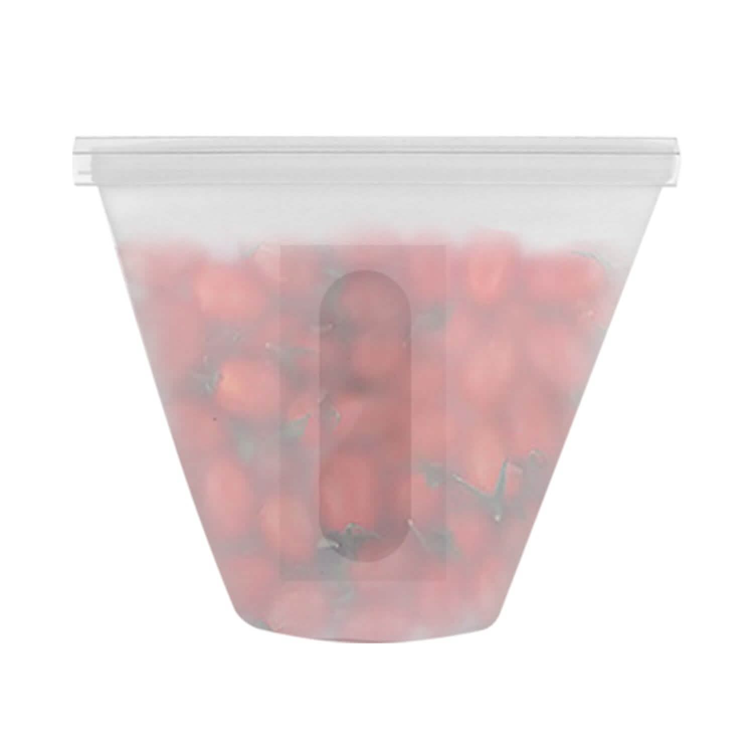 3 pièces : Sacs de conservation alimentaires en silicone réutilisables et étanches avec 3 fermetures