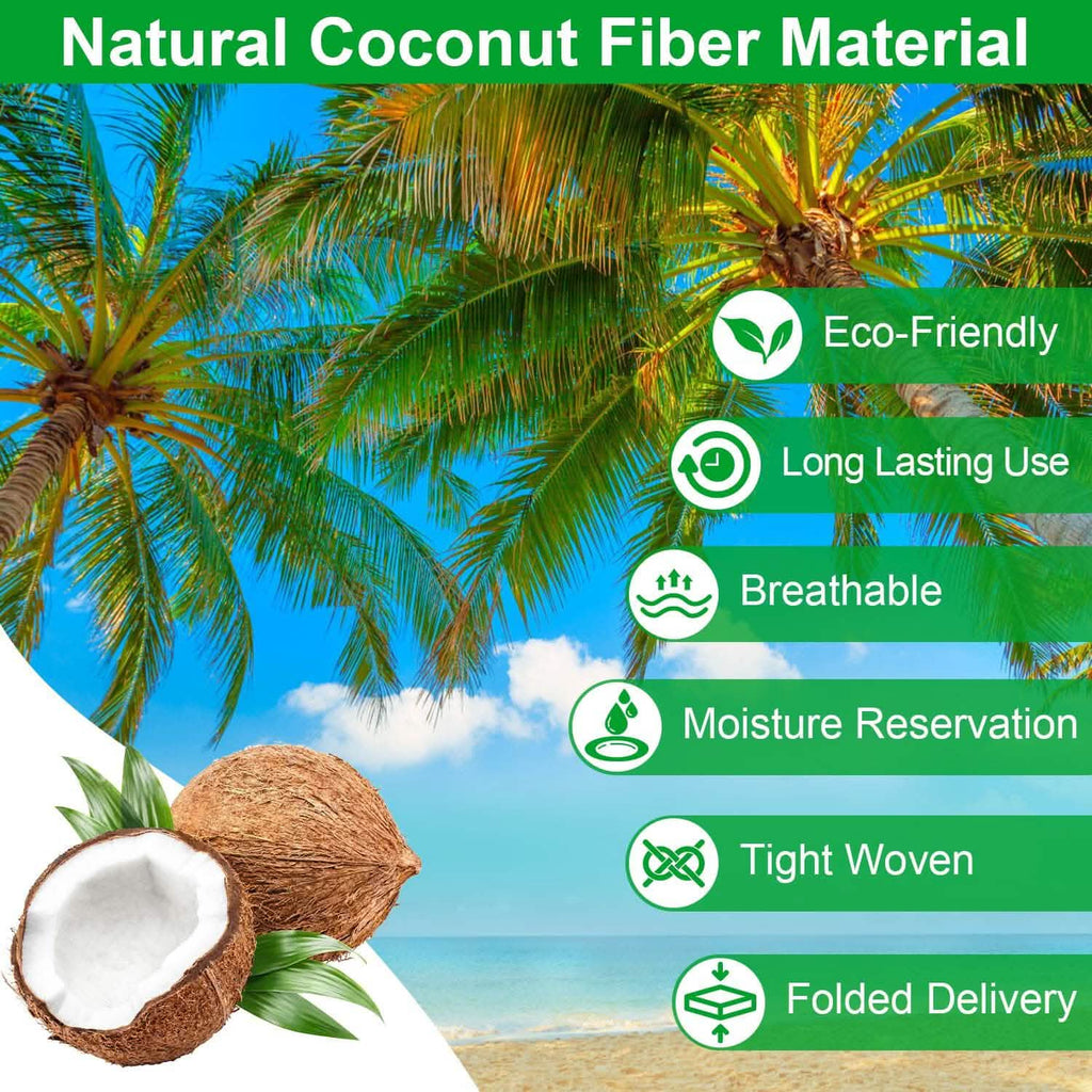 3 pièces : Jardinière demi-lune de remplacement en fibre de coco pour bac à fleurs