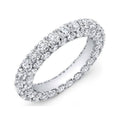 Bague éternité à 3 rangs en oxyde de zirconium