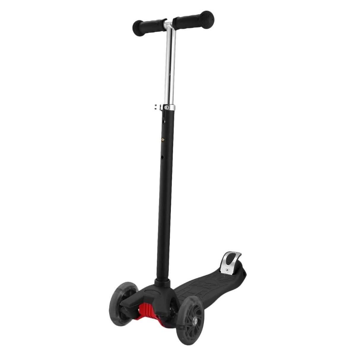 Trottinette 3 roues LED pour enfants, trottinette clignotante à hauteur réglable