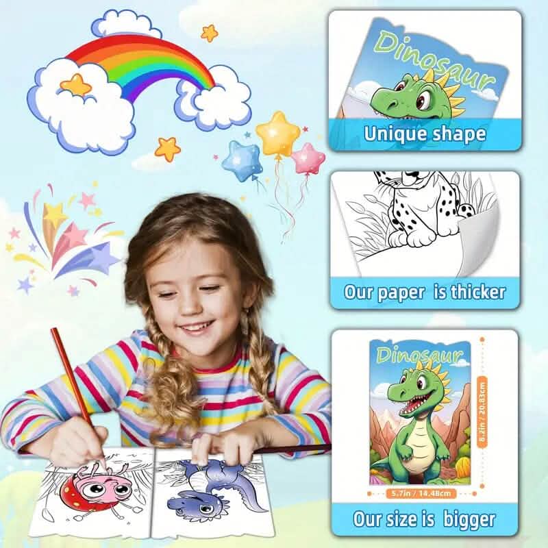 Lot de 30 : Mini-livres de coloriage pour enfants