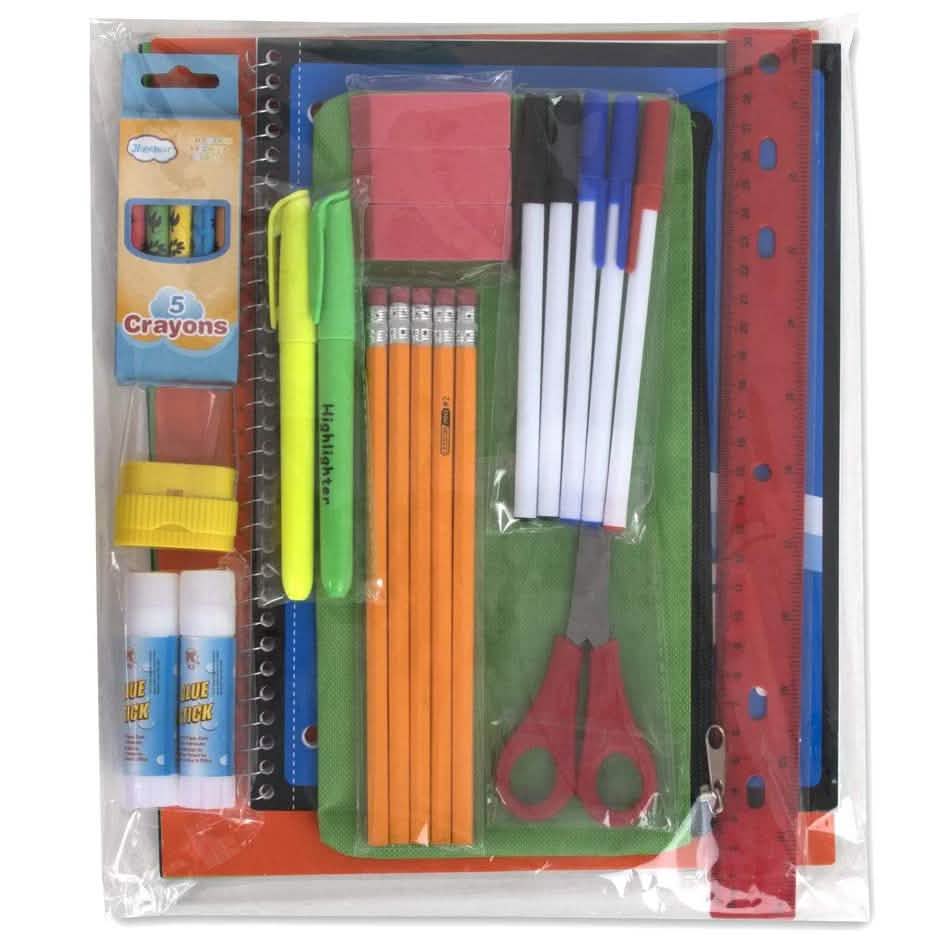 Ensemble de 30 fournitures scolaires