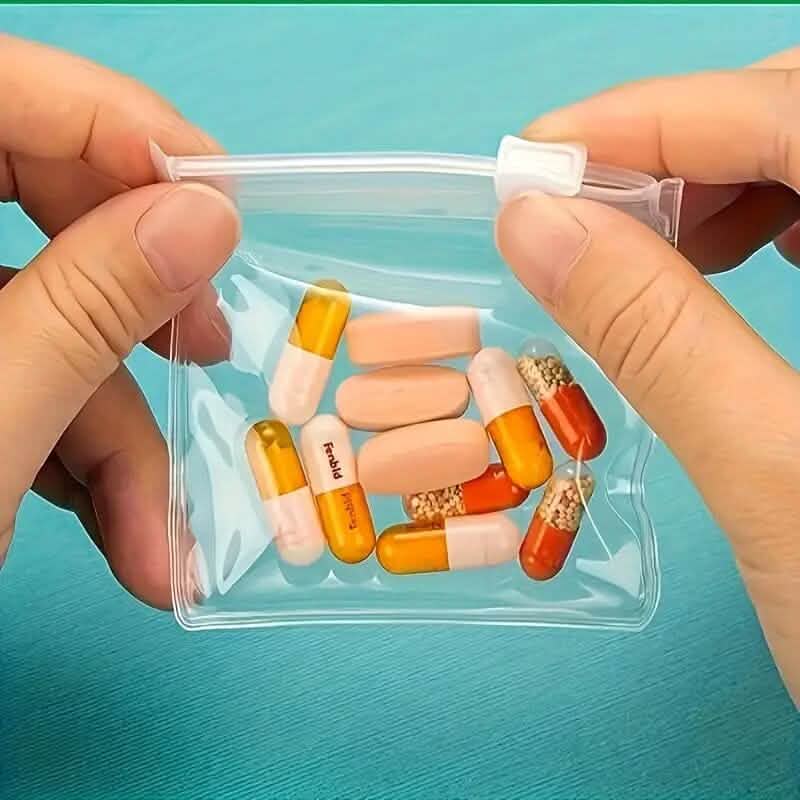 Lot de 30: Sacs à pilules réutilisables