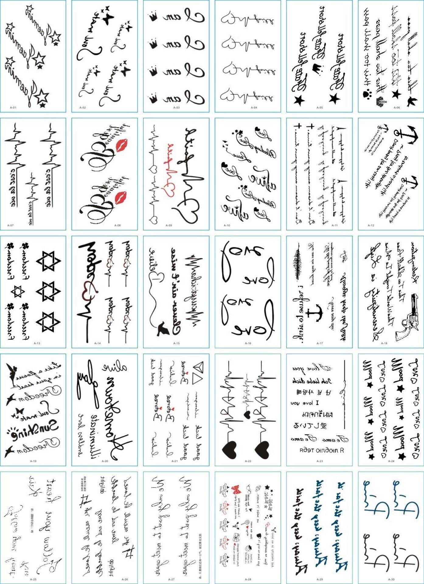 30 Pièces/set Petit Tatouage Temporaire Luxe Autocollant Dessin Coloré Fleur Mignon Tatouage Corporel Pour Enfants Adultes