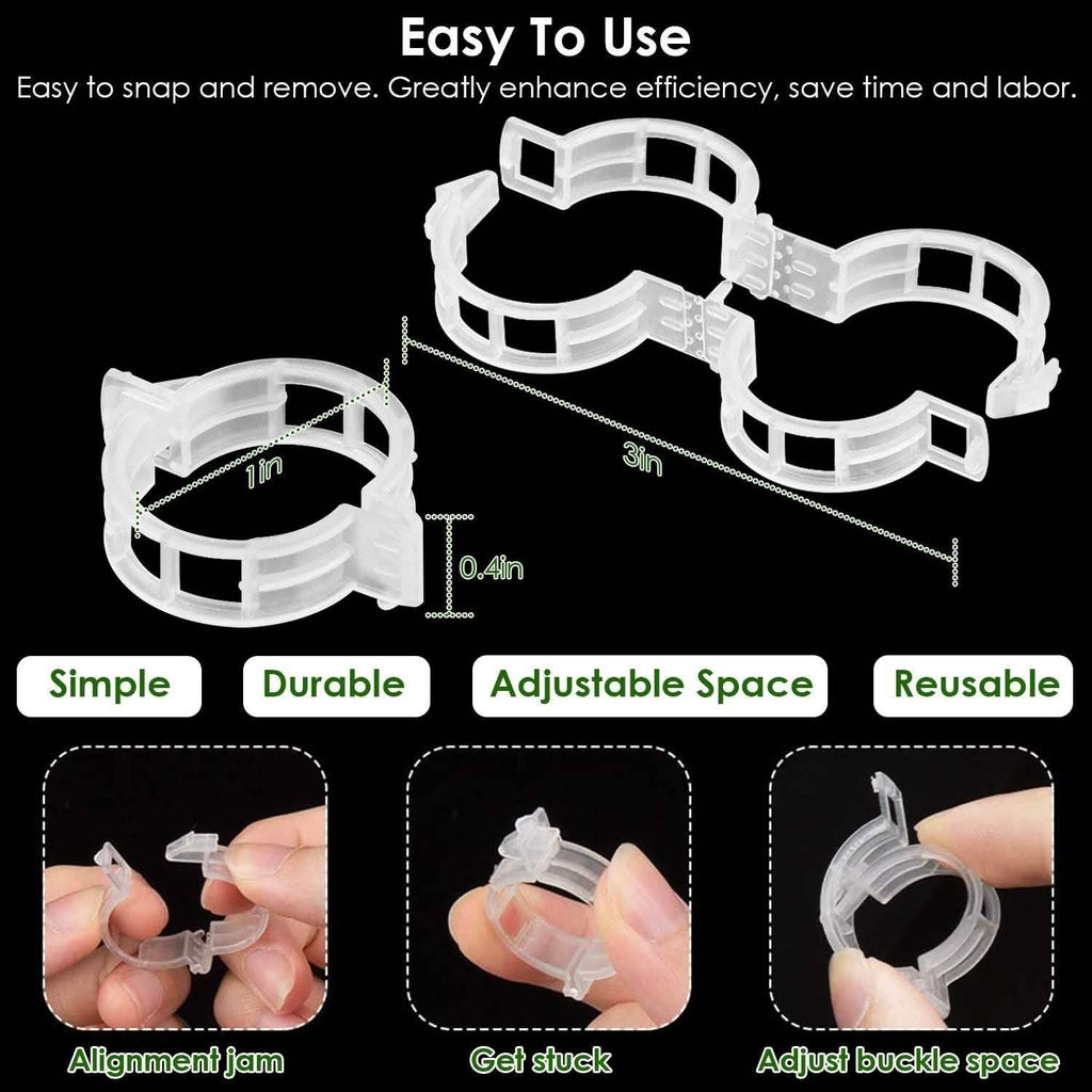 300 pièces : Clips de support pour plantes de jardin