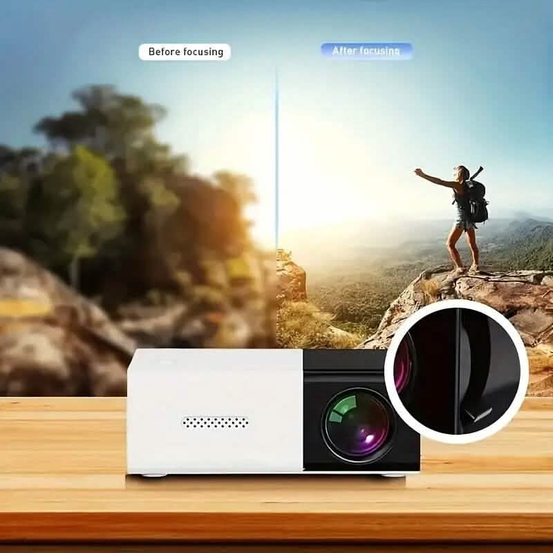 Mini-projecteur HD 3000+ Lumens avec télécommande