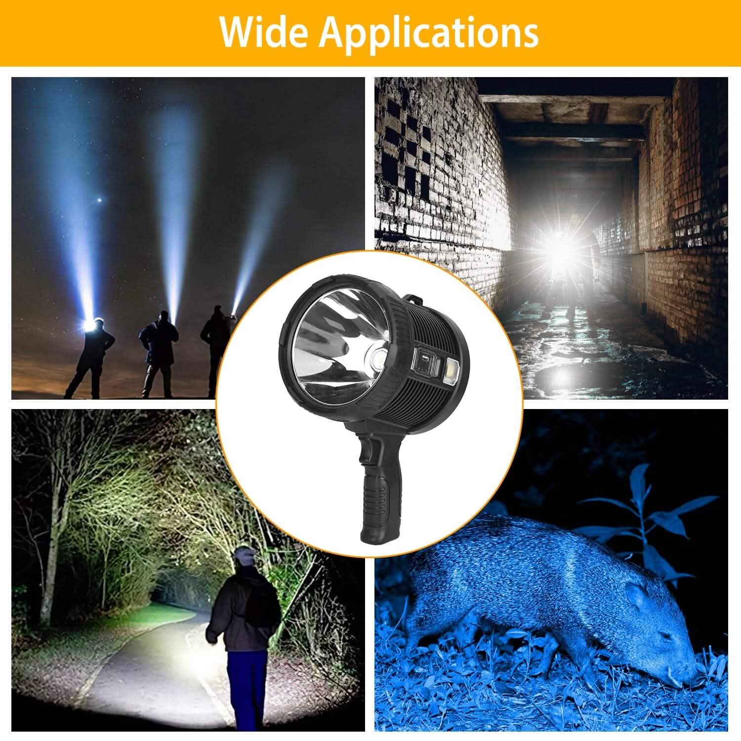 Lampe de poche LED rechargeable 3000 lumens