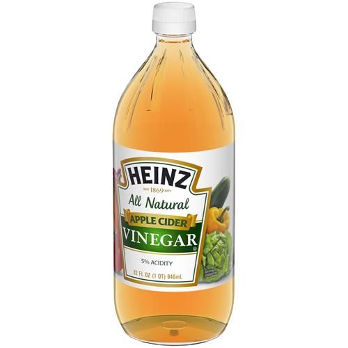 Vinaigre de cidre de pomme entièrement naturel Heinz avec 5 % d'acidité (bouteille de 946 ml) – L'emballage peut varier