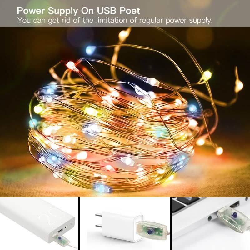 Guirlande Lumineuse Étanche USB RGB 300 LED avec Télécommande