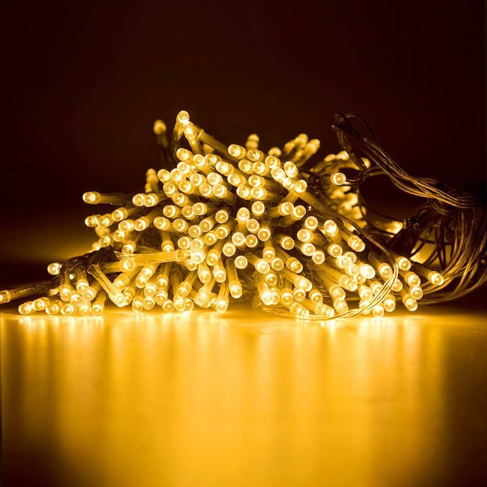 Guirlande Lumineuse à LED 300 Lumières Rideau Étoilé Blanc Chaud