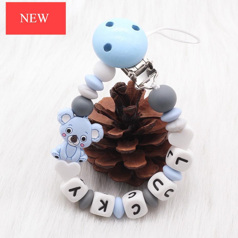 Attaches-tétines personnalisés faits main modernes, Chaînes de tétine en silicone, Attaches-tétines en bois pour bébés et enfants
