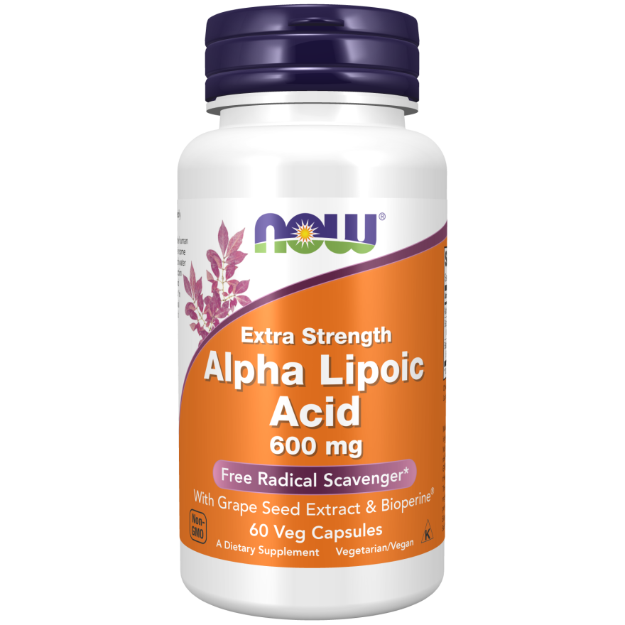 Now Foods Acide Alpha-Lipoïque, Extra Fort 600 mg 60 Vcaps - 3046