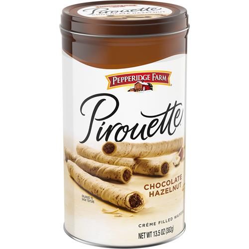 Biscuits Pirouette de Pepperidge Farm, gaufrettes fourrées à la crème chocolat-noisette, boîte de 382 g