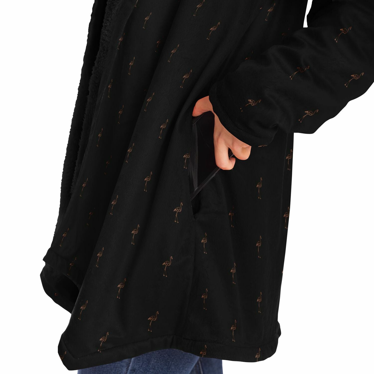 Classic Flamingo Silhouette Cloak Hoodie