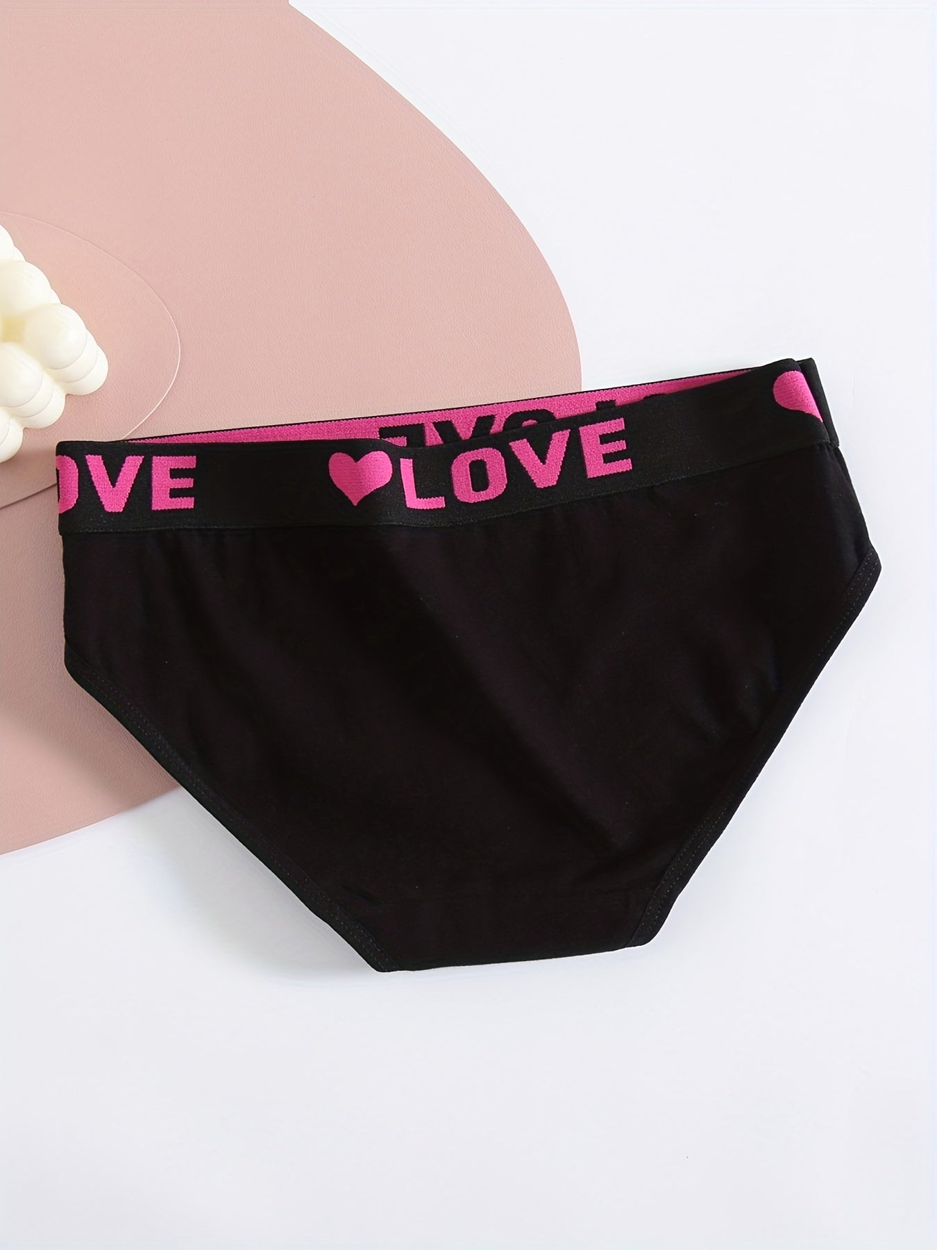 Lot de 6 culottes bikini sans coutures Soft Touch pour femme – Culottes colorées en coton taille basse avec coupe extensible et imprimé alphabet – Essentiels de lingerie et sous-vêtements quotidiens pour femme pour l'été
