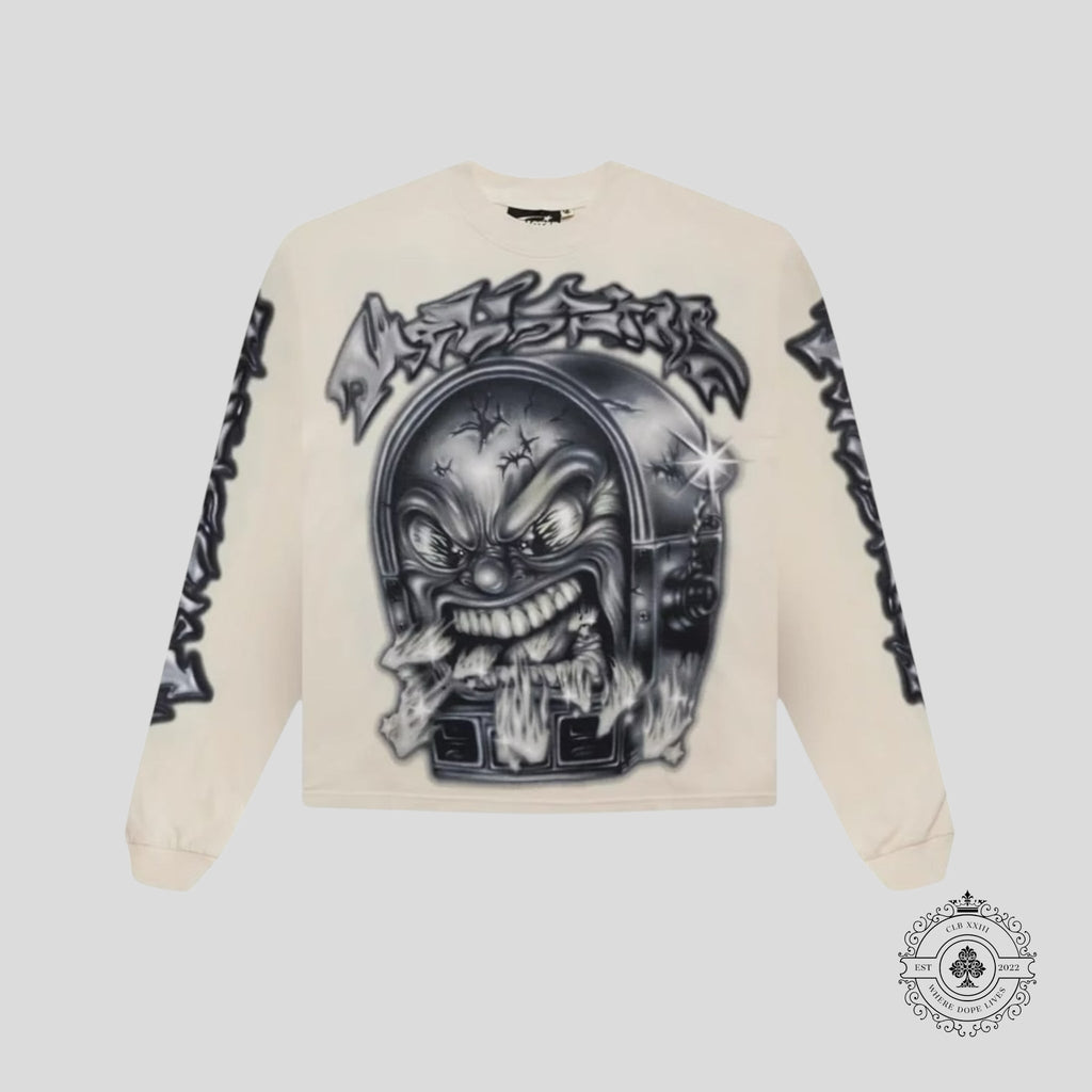 T-shirt manches longues Hellstar Mark blanc