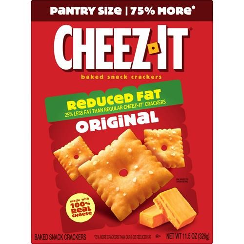 Cheez-It, Biscuits Apéritifs au Fromage, Recette Originale Allégée, Faits avec 100% de Vrai Fromage, Boîte de 326g