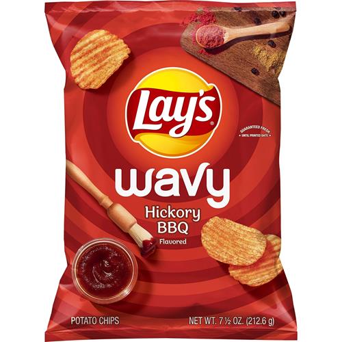 Croustilles ondulées Lays, saveur barbecue Hickory, 7,5 oz