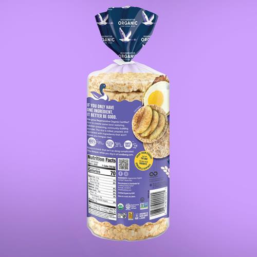 Galettes de riz brun biologique Lundberg, sans sel, sans gluten, végétaliennes, collations saines, 241 g