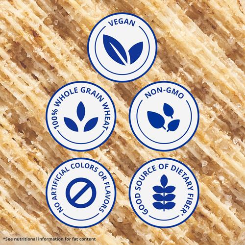 Biscuits Triscuit Blé Entier, Légèrement Salés, Craquelins Végétaliens, Collation Végétalienne, Collation du Midi, 241 g
