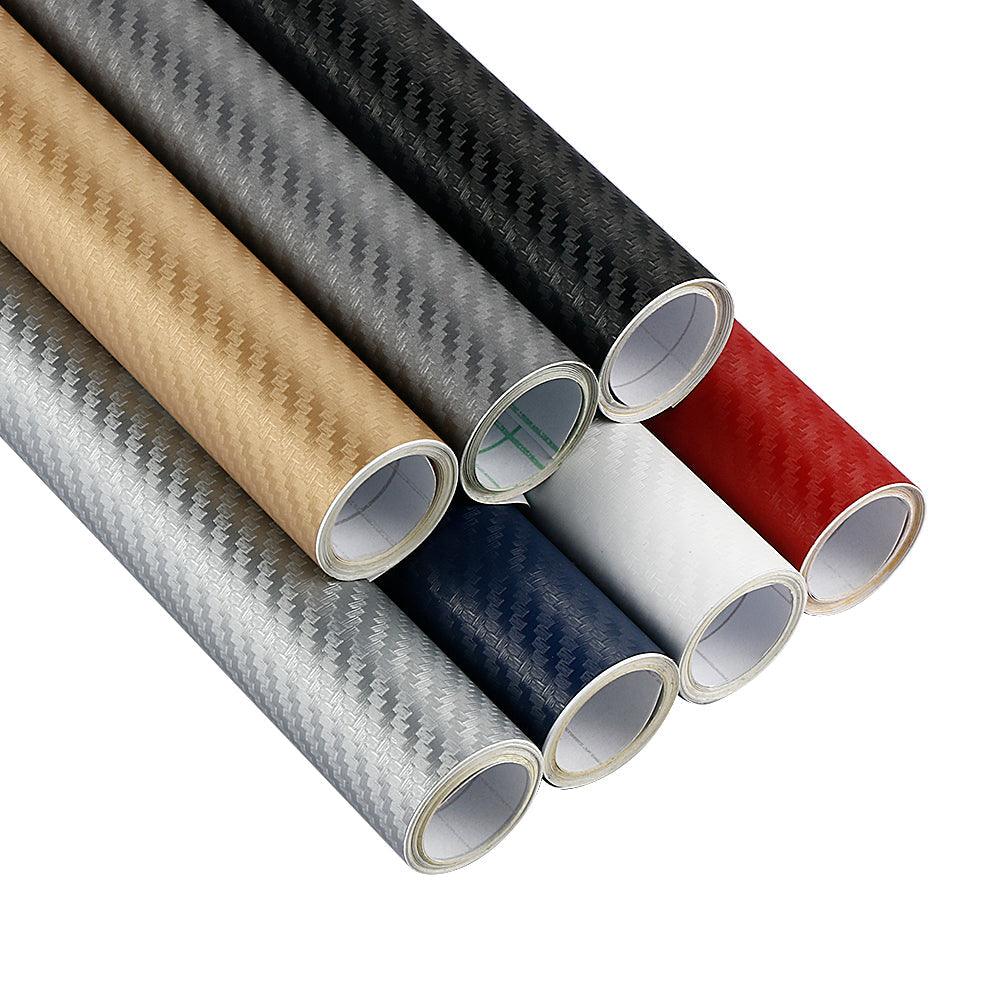 30cmx127cm 3D Fibre de Carbone Vinyle Voiture Wrap Film Rouleau Stickers Film Vinyle Fibre de Carbone Autocollant Moto Auto Styling Fibre de Carbone Vinyle Voiture Wrap Film Rouleau Stickers et Autocollant Moto Accessoires Automobiles