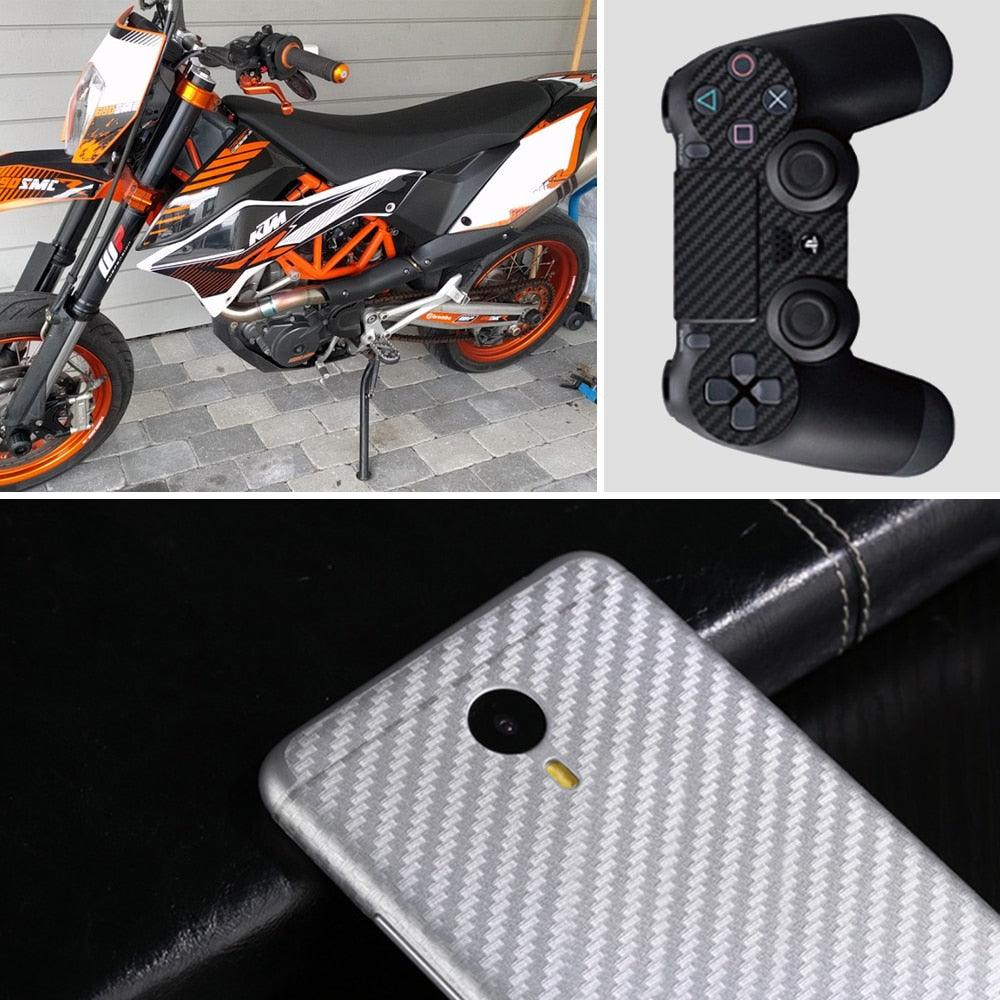 30cmx127cm 3D Fibre de Carbone Vinyle Voiture Wrap Film Rouleau Stickers Film Vinyle Fibre de Carbone Autocollant Moto Auto Styling Fibre de Carbone Vinyle Voiture Wrap Film Rouleau Stickers et Autocollant Moto Accessoires Automobiles