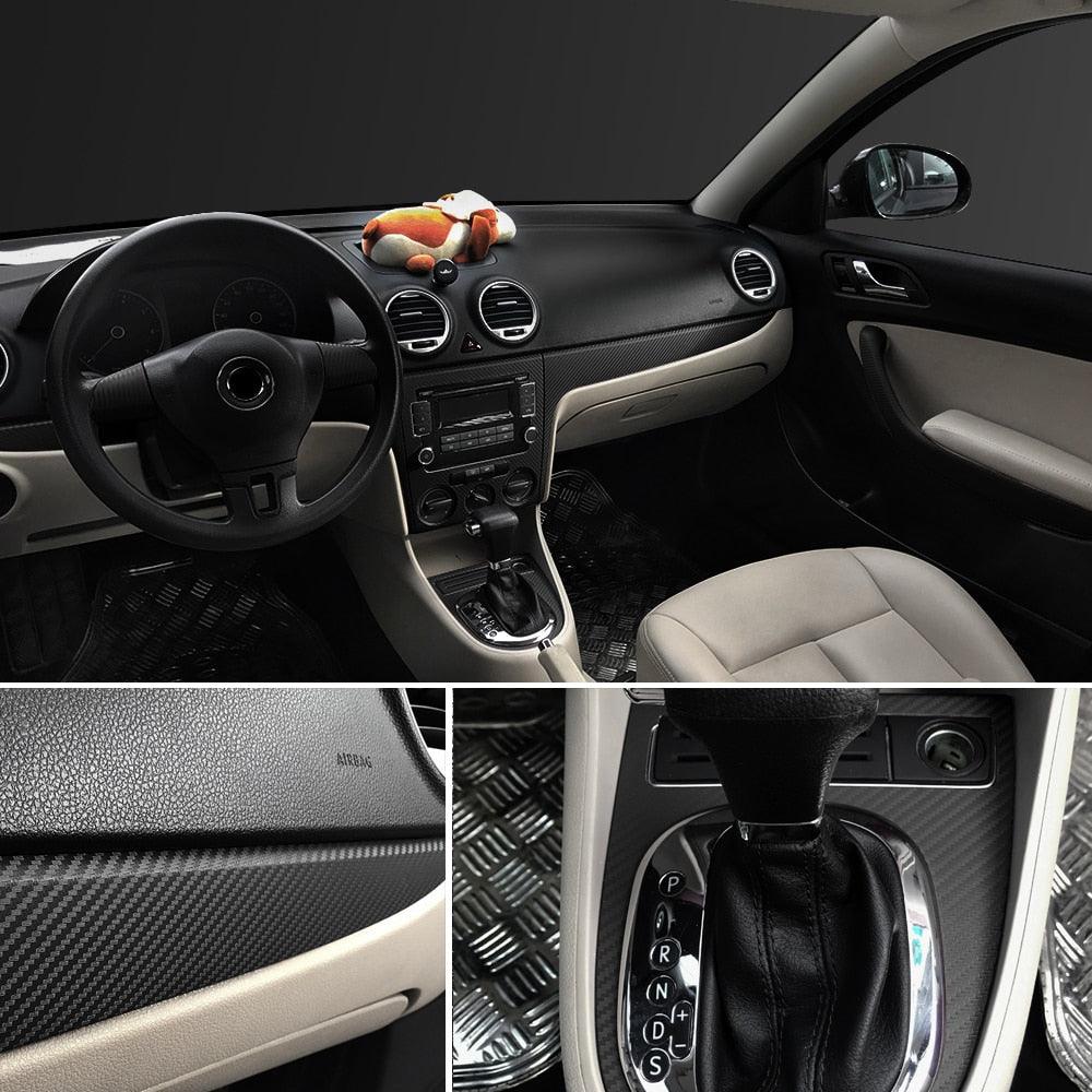 30cmx127cm 3D Fibre de Carbone Vinyle Voiture Wrap Film Rouleau Stickers Film Vinyle Fibre de Carbone Autocollant Moto Auto Styling Fibre de Carbone Vinyle Voiture Wrap Film Rouleau Stickers et Autocollant Moto Accessoires Automobiles