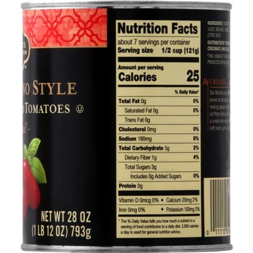 Tomates pelées entières San Marzano Private Selection au basilic 794 g
