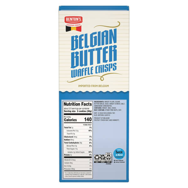 Biscuits Gaufrettes au Beurre Belges Benton's, 99,8 g