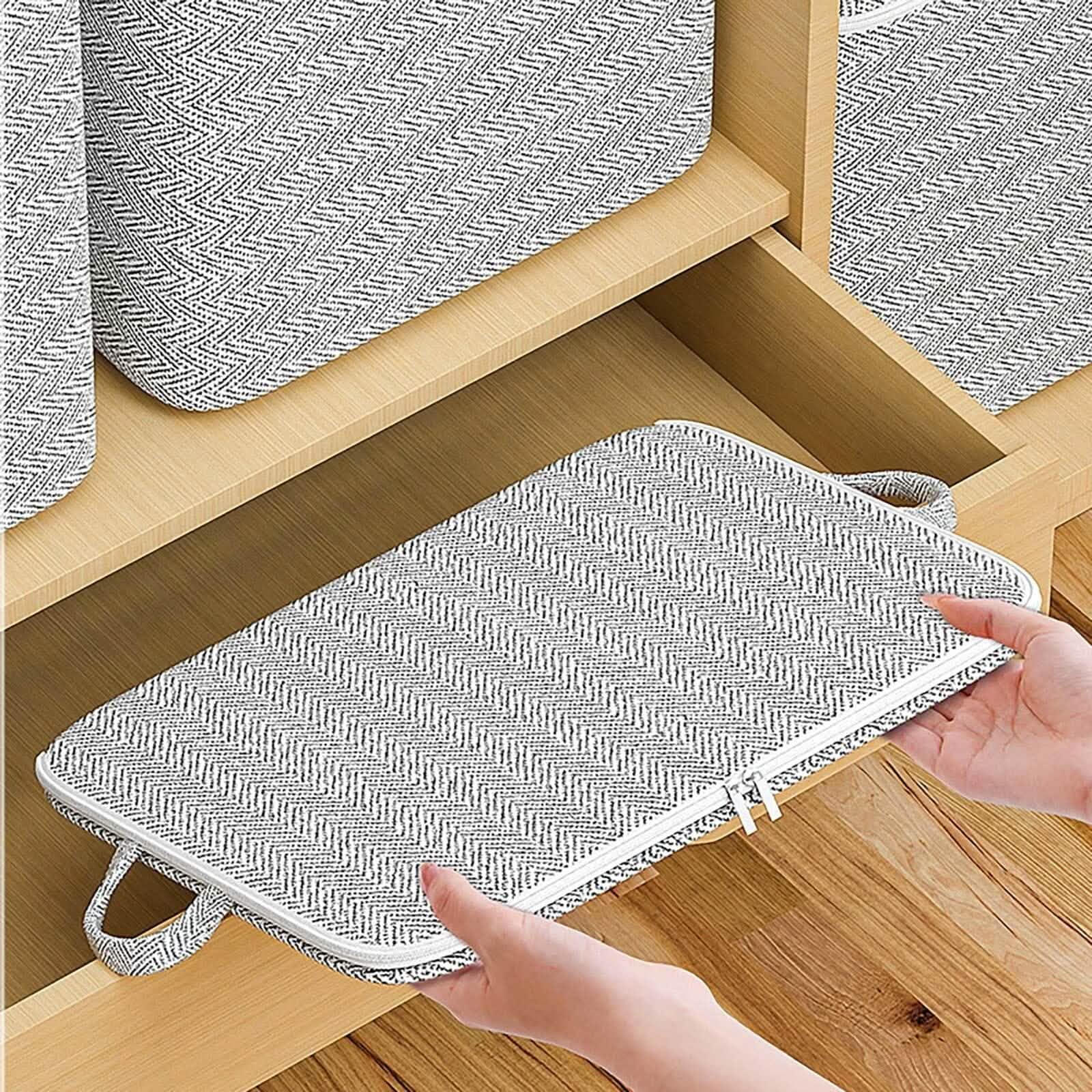 Sac de rangement pliable en tissu 30L avec poignée renforcée