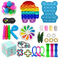 Lot de 31 pièces : Kit de jouets sensoriels anti-stress pour enfants et adultes