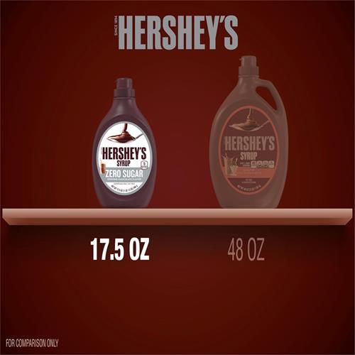 Bouteille de sirop au chocolat sans sucre Hershey's, 496 g