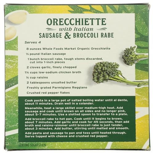 Whole Foods Market, Orecchiette Rigate Bio, 453 g