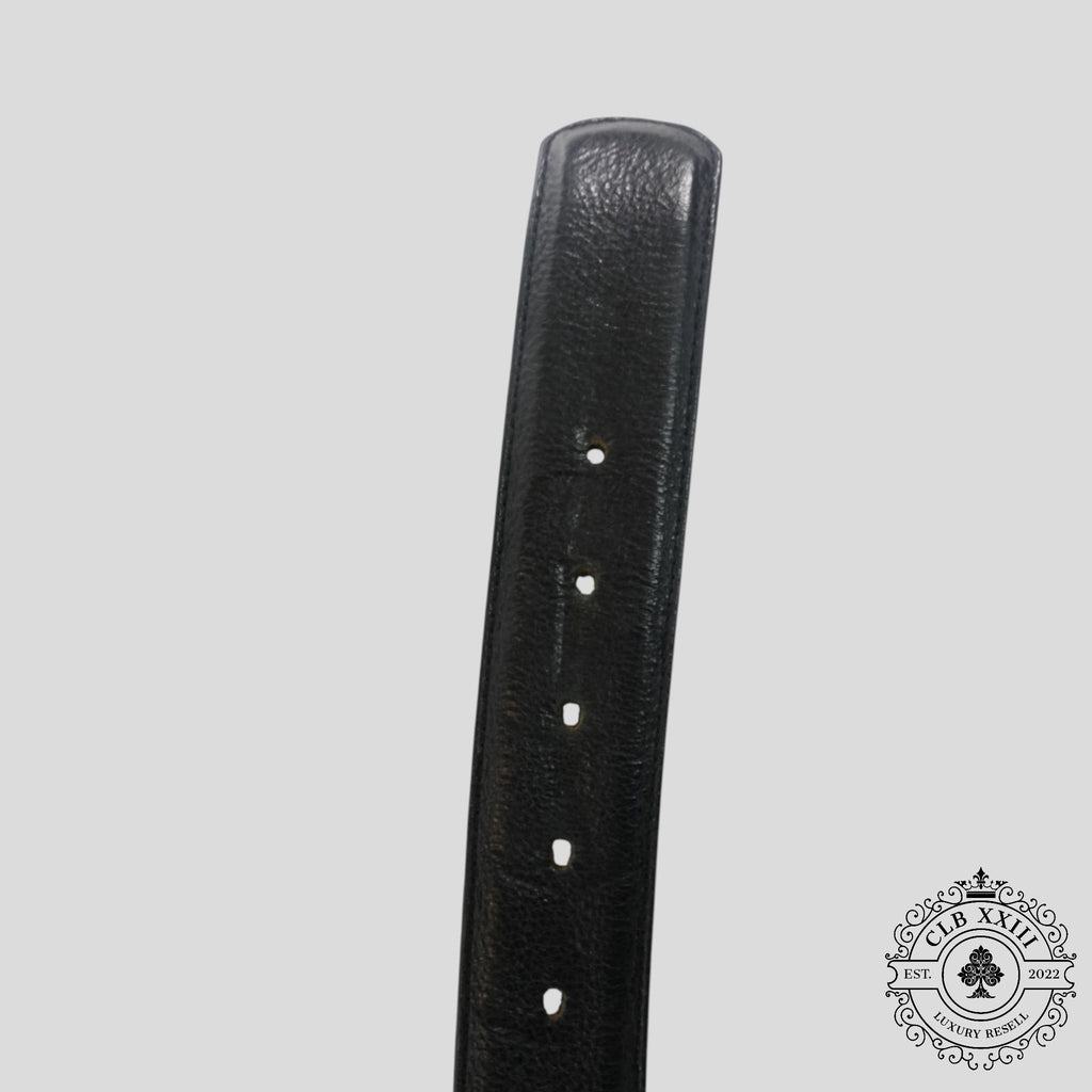 Ceinture Chrome Hearts en cuir à croix plaquées