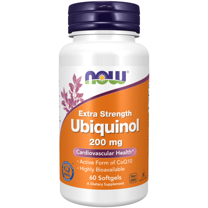 Now Foods Ubiquinol Extra Fort 200 mg 60 Gélules - 3144