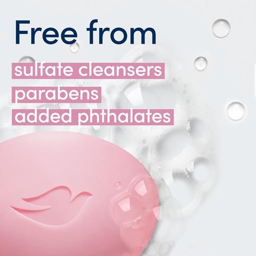 Pain de beauté Dove Nettoyant doux pour la peau Rose 6 pains Hydratant pour une peau douce et délicate Plus hydratant qu'un savon en pain 106 g