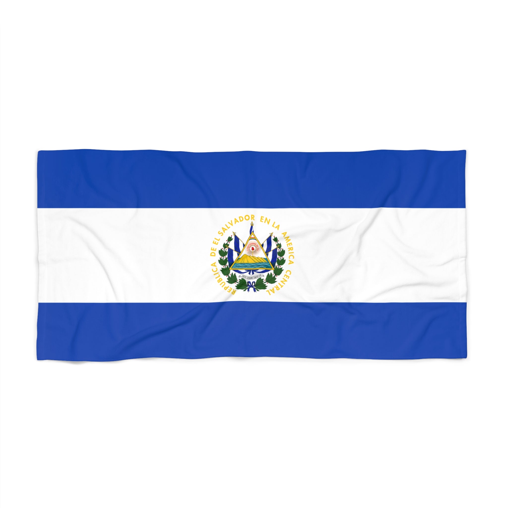 Serviette de Plage Drapeau Salvadorien | Qualité & Durabilité - 2 Tailles | Fierté Salvadorienne | Cadeau pour Salvadoriens | Púchica Vos