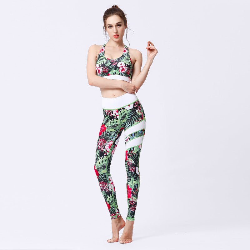 💪 Ensemble de yoga 2 pièces sans couture – Legging taille haute et crop top