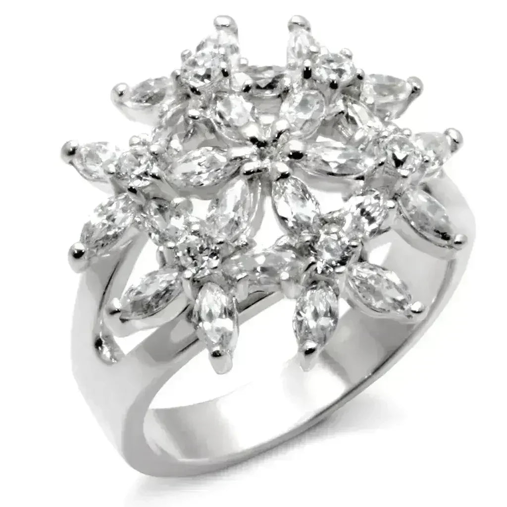 31820 Bague en argent sterling 925 poli miroir avec