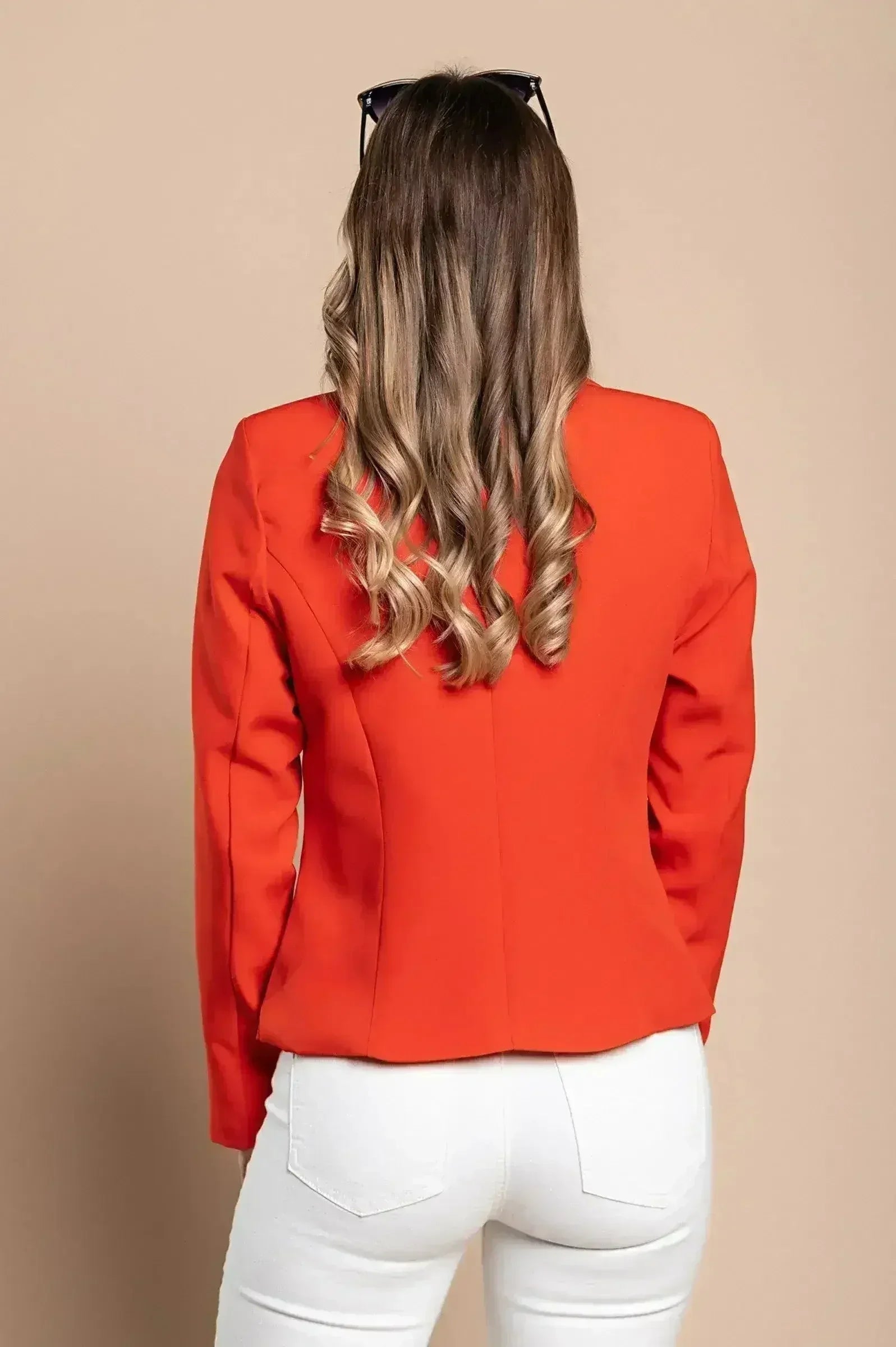 Blazer col classique Softina, rouge