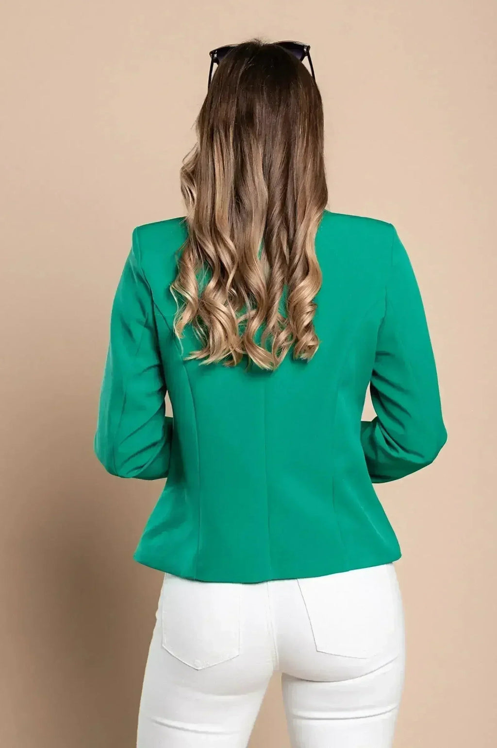Blazer col classique Softina, vert