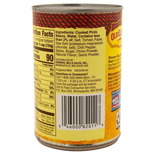 Haricots frits sans gras Old El Paso, 16 oz