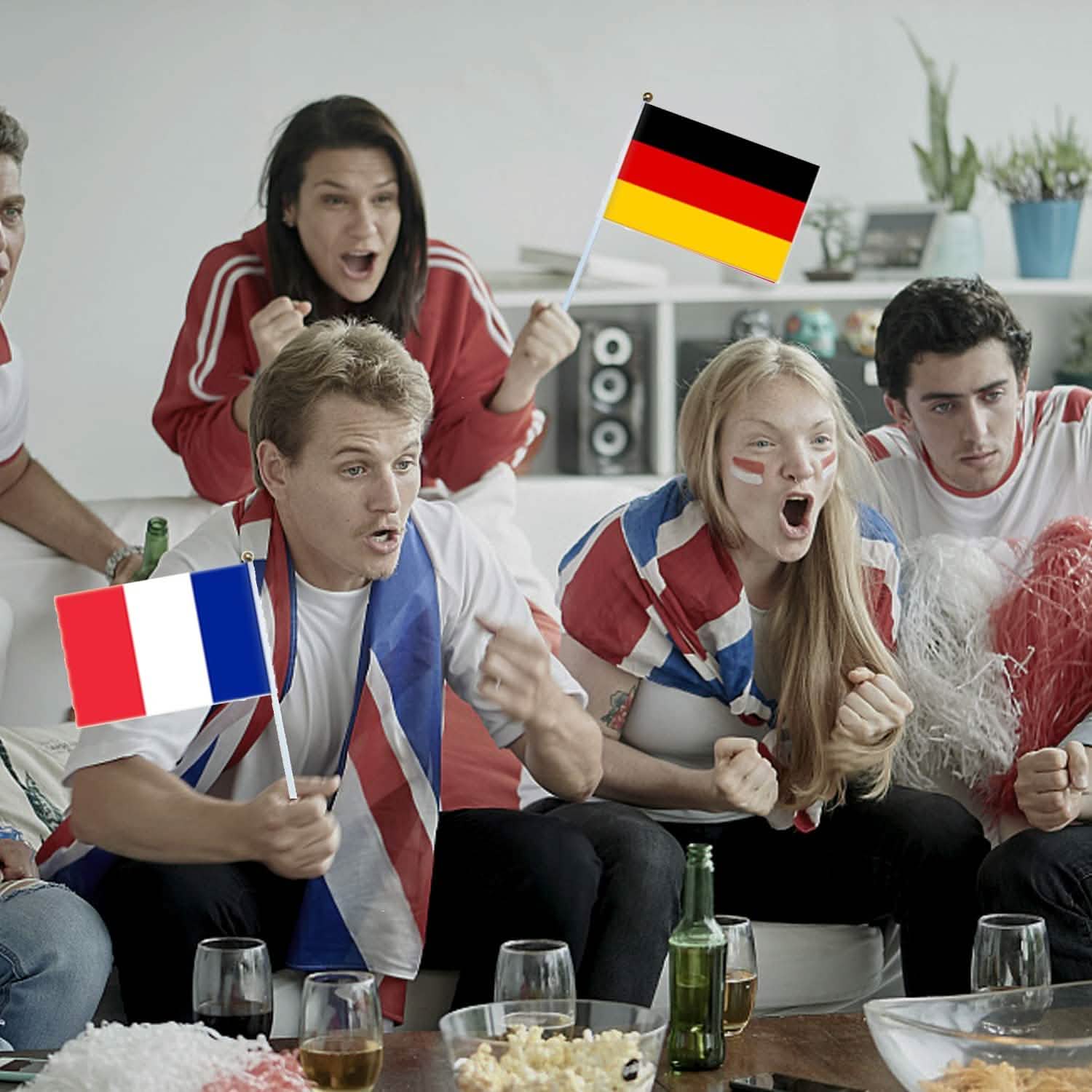 32 Pièces : Drapeaux des équipes nationales participant à la Coupe du monde 2022