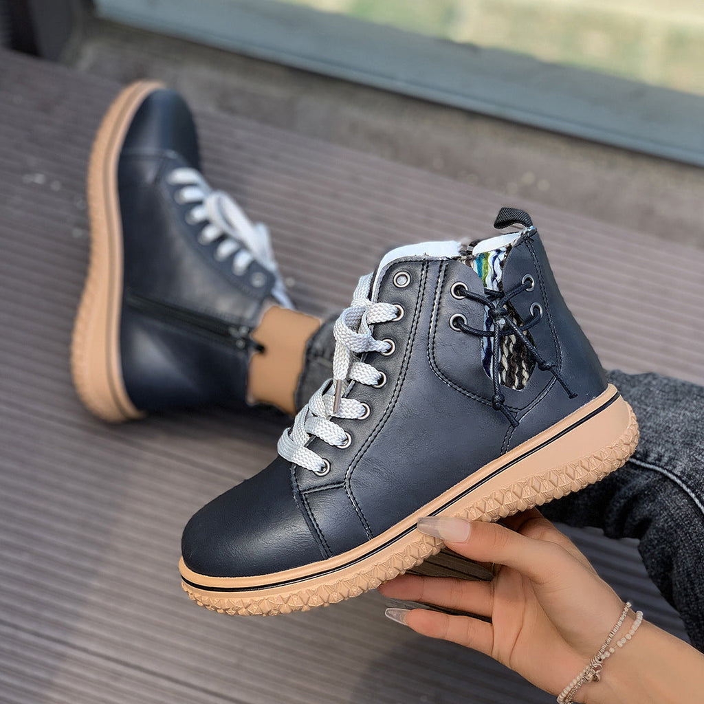 Bottes Martin FitiqueFit plates à talon pour femme