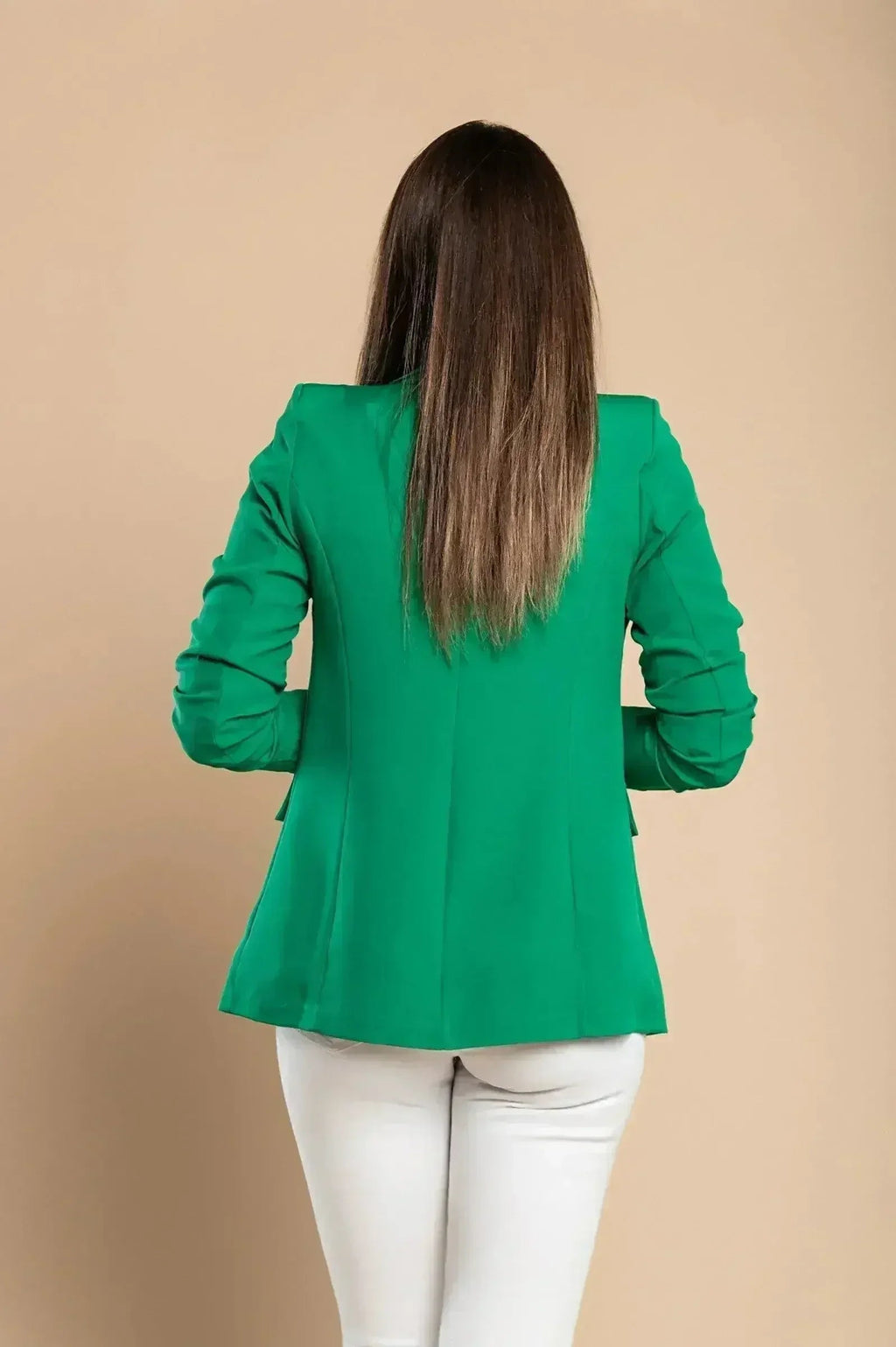Blazer long à col classique Turina, vert