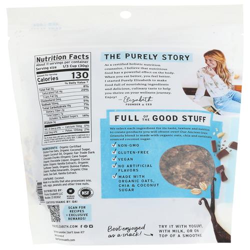 Granola Vanille Pépites de Chocolat Purely Elizabeth 340 g