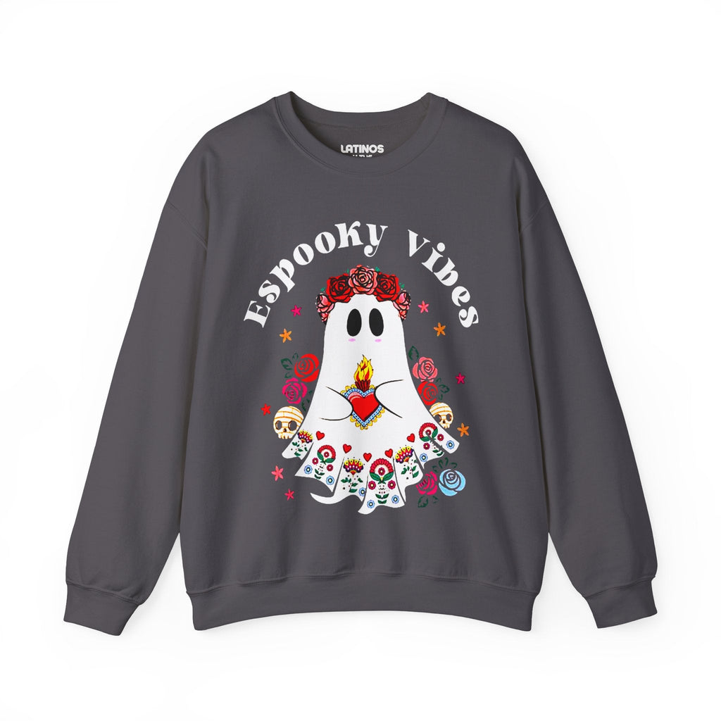 Espooky Vibes - Vibras Spooky Ghost Crewneck Sweater | Halloween, Boo Scary Spooky Horror Costume Latino | 3 couleurs - Unisexe