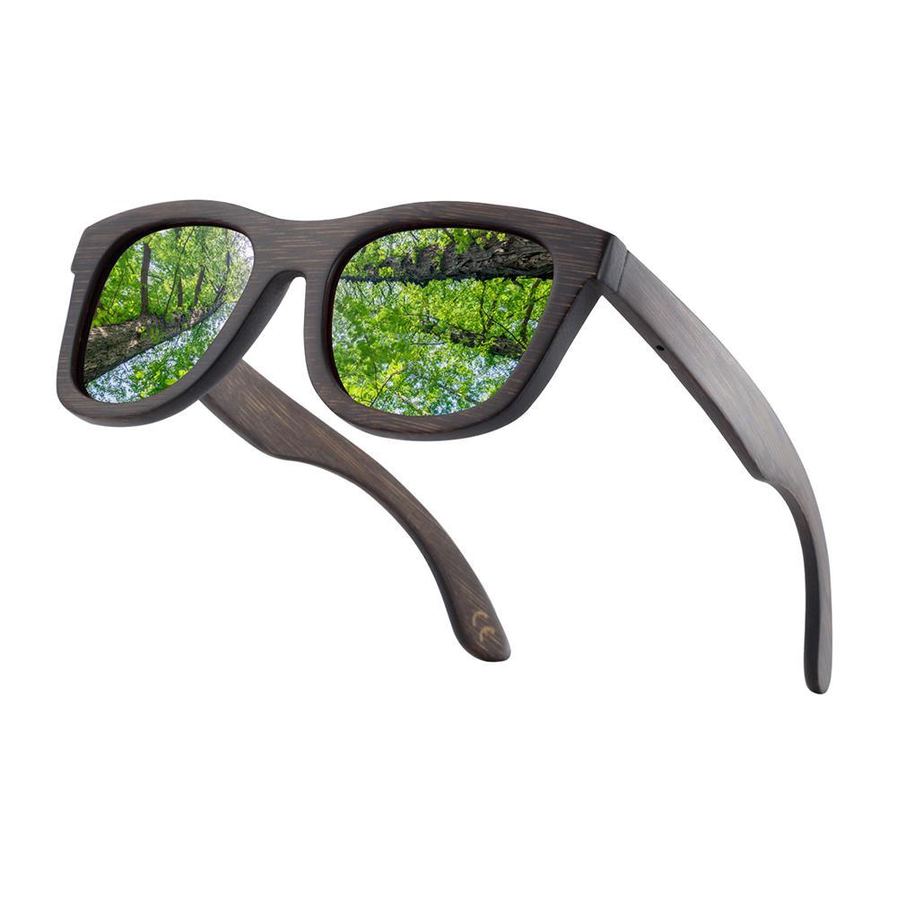 Nouvelles lunettes de soleil élégantes en bois naturel, polarisées, faites à la main en bambou pour hommes et femmes, avec protection UV400