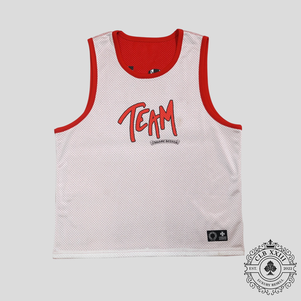 Maillot réversible en mesh Chrome Hearts Team 99 rouge