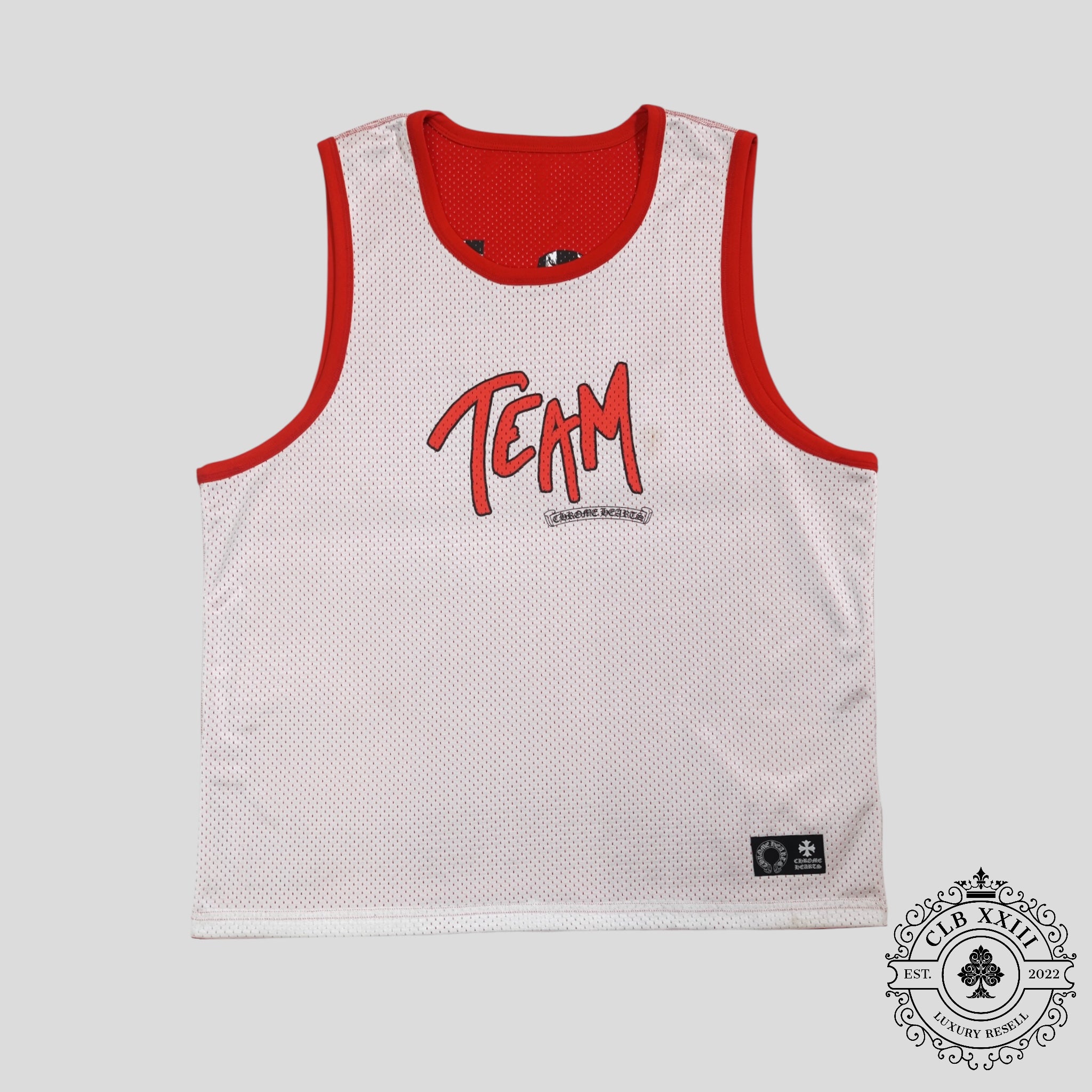 Maillot réversible en mesh Chrome Hearts Team 99 rouge